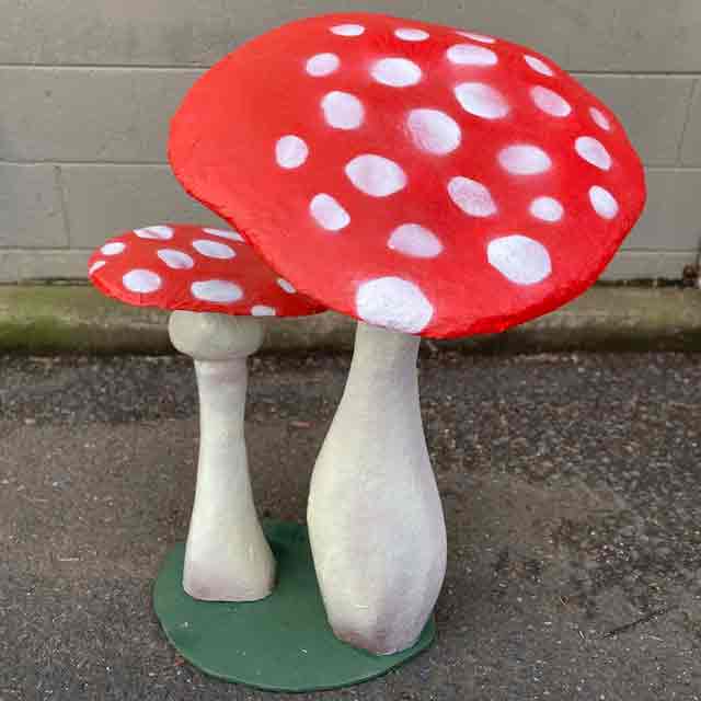 TOADSTOOL, Cluster of 2 - Papier Mache 60cm High